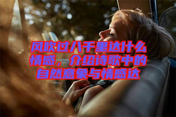 風吹過八千里達什么情感，介紹詩歌中的自然意象與情感達