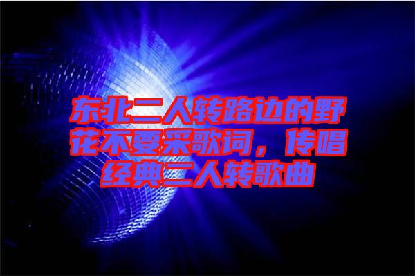 東北二人轉(zhuǎn)路邊的野花不要采歌詞，傳唱經(jīng)典二人轉(zhuǎn)歌曲