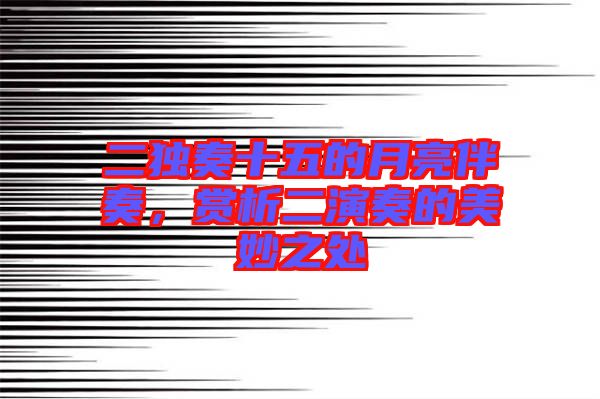 二獨奏十五的月亮伴奏，賞析二演奏的美妙之處