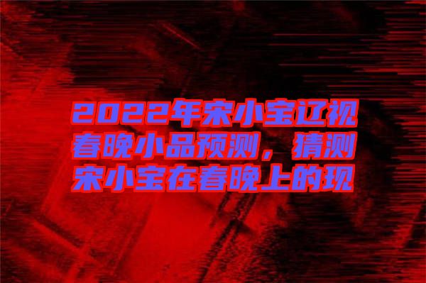 2022年宋小寶遼視春晚小品預(yù)測(cè)，猜測(cè)宋小寶在春晚上的現(xiàn)