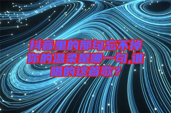 抖音里的那句忘不掉你的溫柔是哪一句,誰唱的這首歌？
