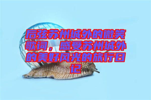 后弦蘇州城外的微笑歌詞，感受蘇州城外的美好風(fēng)光的旅行日記